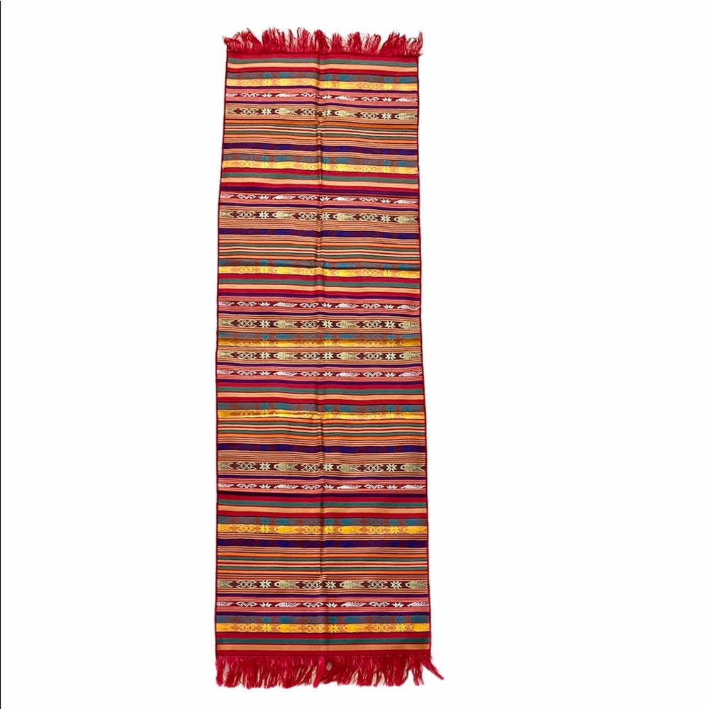 🇵🇪 PERU TABLE RUNNER / THROW / SARONG / HAND WOVEN / BED ACCENT / SCARF - Picture 4 of 10